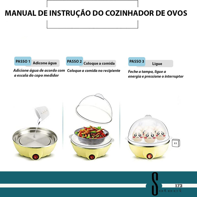 Cozedor de Ovos Recarregável - Egg Cooker 110V