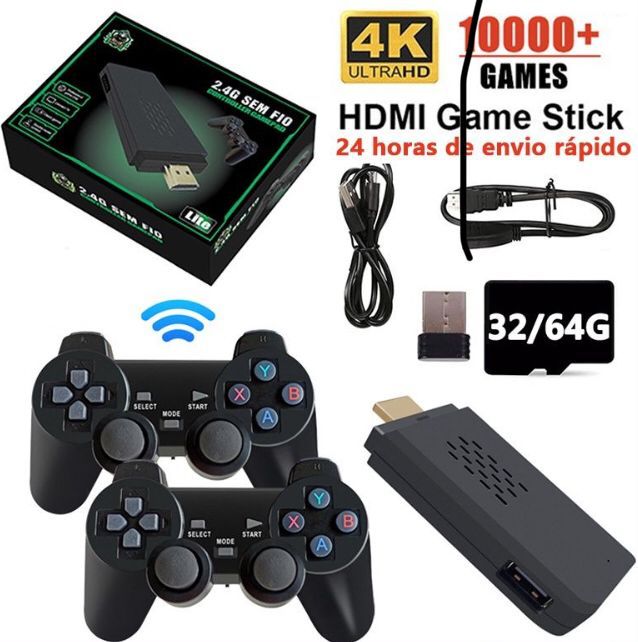 Game Stick 4K Retrô – 10.000 Jogos